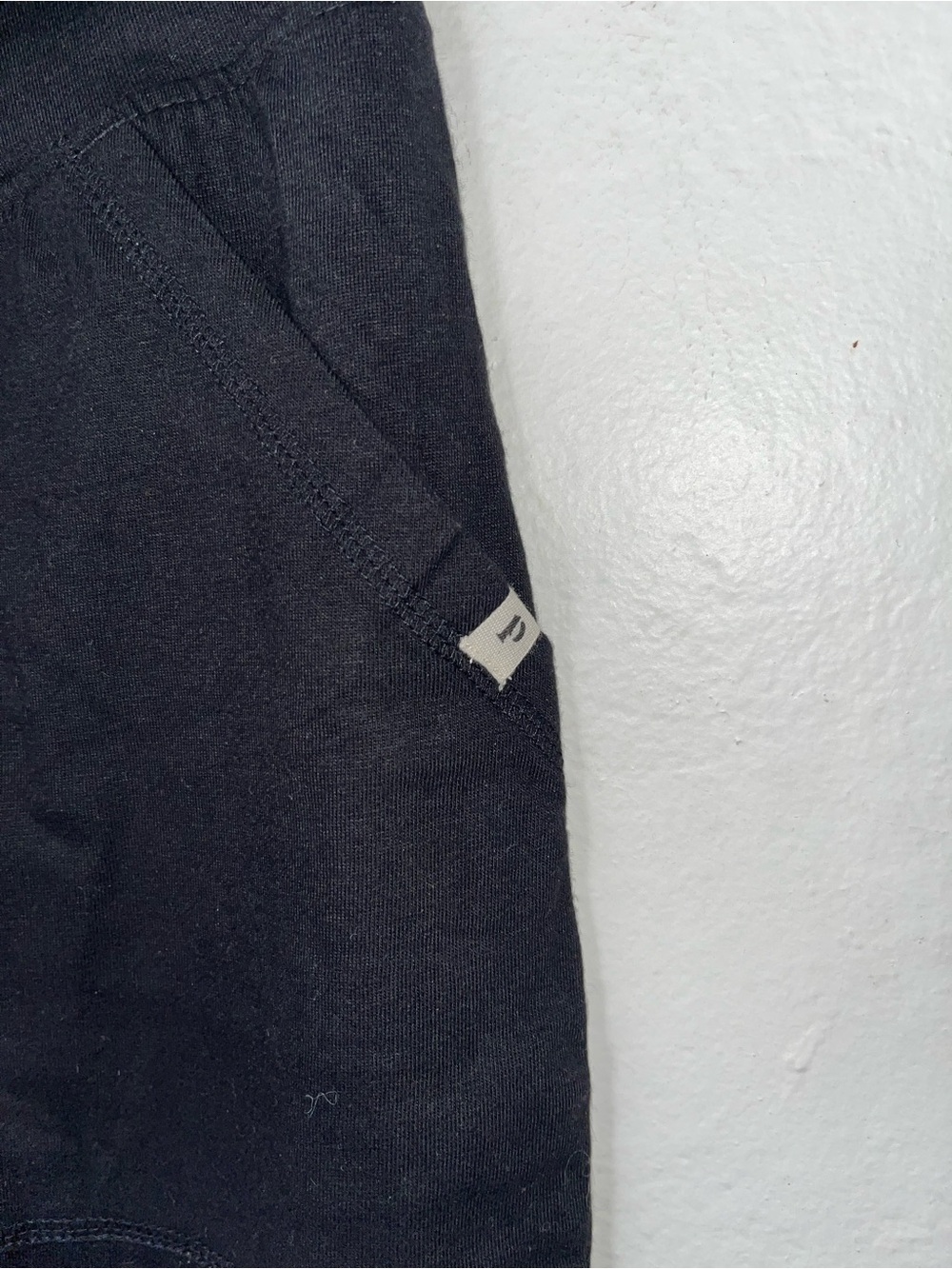 NWOT Pact Fold Over Lounge Pants Organic Cotton Black M Wide Leg - Picture 6 of 7